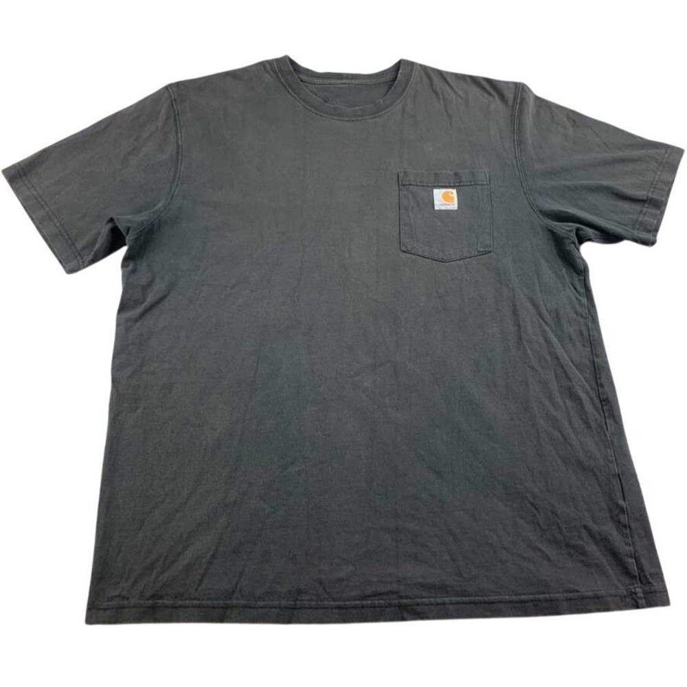 Carhartt T-Shirt Men L Black Regular Fit Pocket 100% Cotton Pocket Logo Workwear